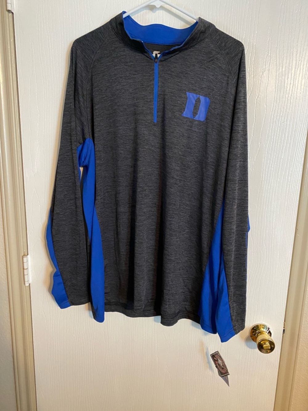 Colosseum Gray & Royal Blue Men's Quarter-Zip Pullover